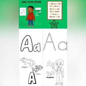 ABC Fun-Filled Coloring Book 
106pg, 4 Learning Styles
Designed by Wan Ja